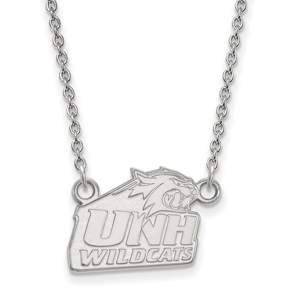 14k White Gold U of New Hampshire Small Pendant Necklace